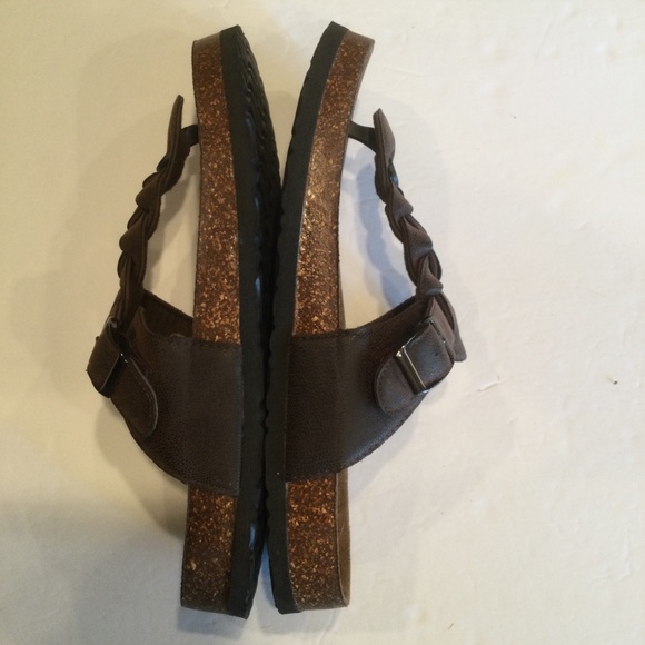 Outwoods Brown Faux Suede Thong Sandal - Picture 3 of 6